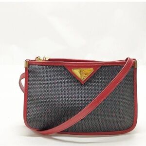 Yves Saint Laurent Red and Gray Crossbody Bag